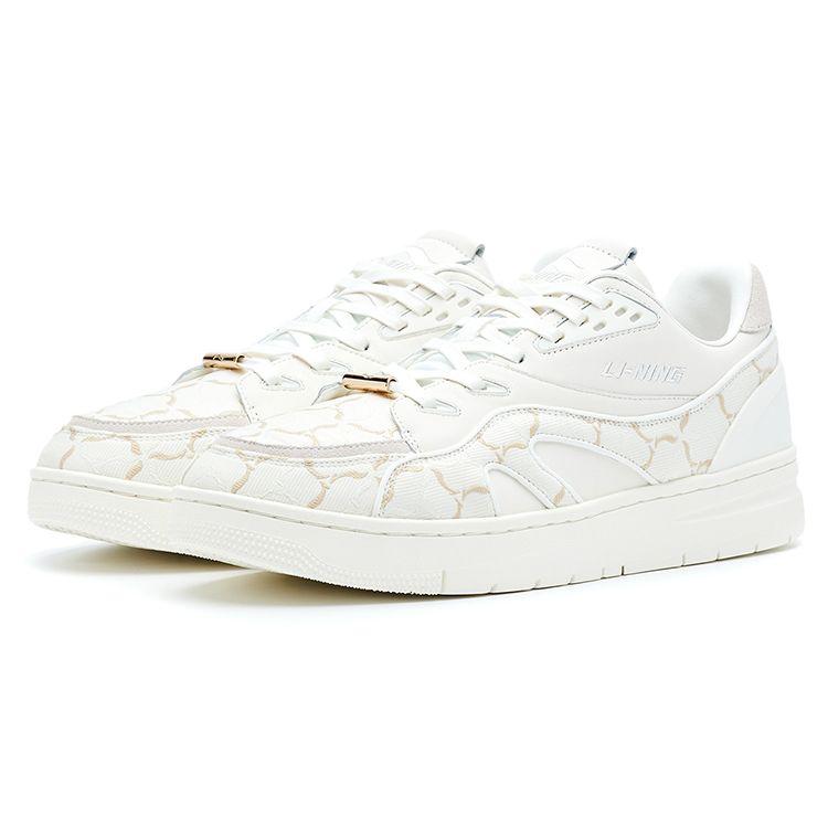Li-Ning 1990 Non-Slip Low-Top Skate Shoes Men Sneakers Off-White ALFR103-1