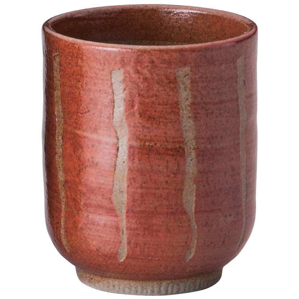 Yamashita Crafts Ceramic Red Striped 15025330 Teacup, 6.5×7.6cm (160cc), Pattern, Small,