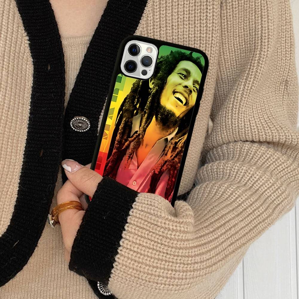 Singer B-Bob M-Marleys Phone Case For IPhone 16 Pro Max 15 14 Plus 14 13 12 11 17 PC+TPU Cases Back Cover