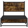 Vidaxl Metal Bed Frame, Without Mattress, Smoked Oak, 90X200 Cm