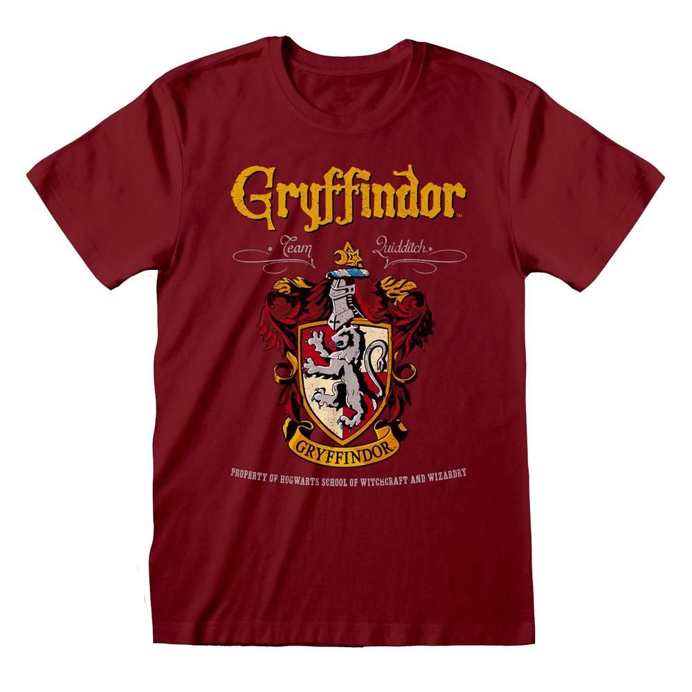 Gryffindor Crest T-Shirt Harry Potter New Maroon Official