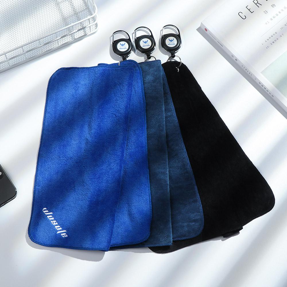 

High Water Absorption Balls Hands With Carabiner Hook Golf Towel Cleans Clubs Cleaning Towels темно-синього кольору
