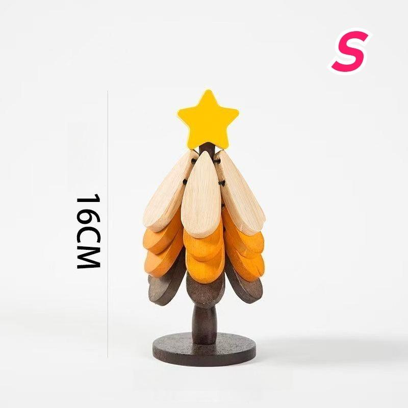 

Деревянные подставки под рождественскую елку, набор из 4 термостойких подставок для горячих блюд, праздничный декор стола для дома и ресторана S-Star