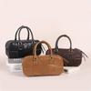 New Vegetable Tanned Leather Pillow Bag Women's Retro Niche Handbag Fashionable High-end Commuter Portable Boston