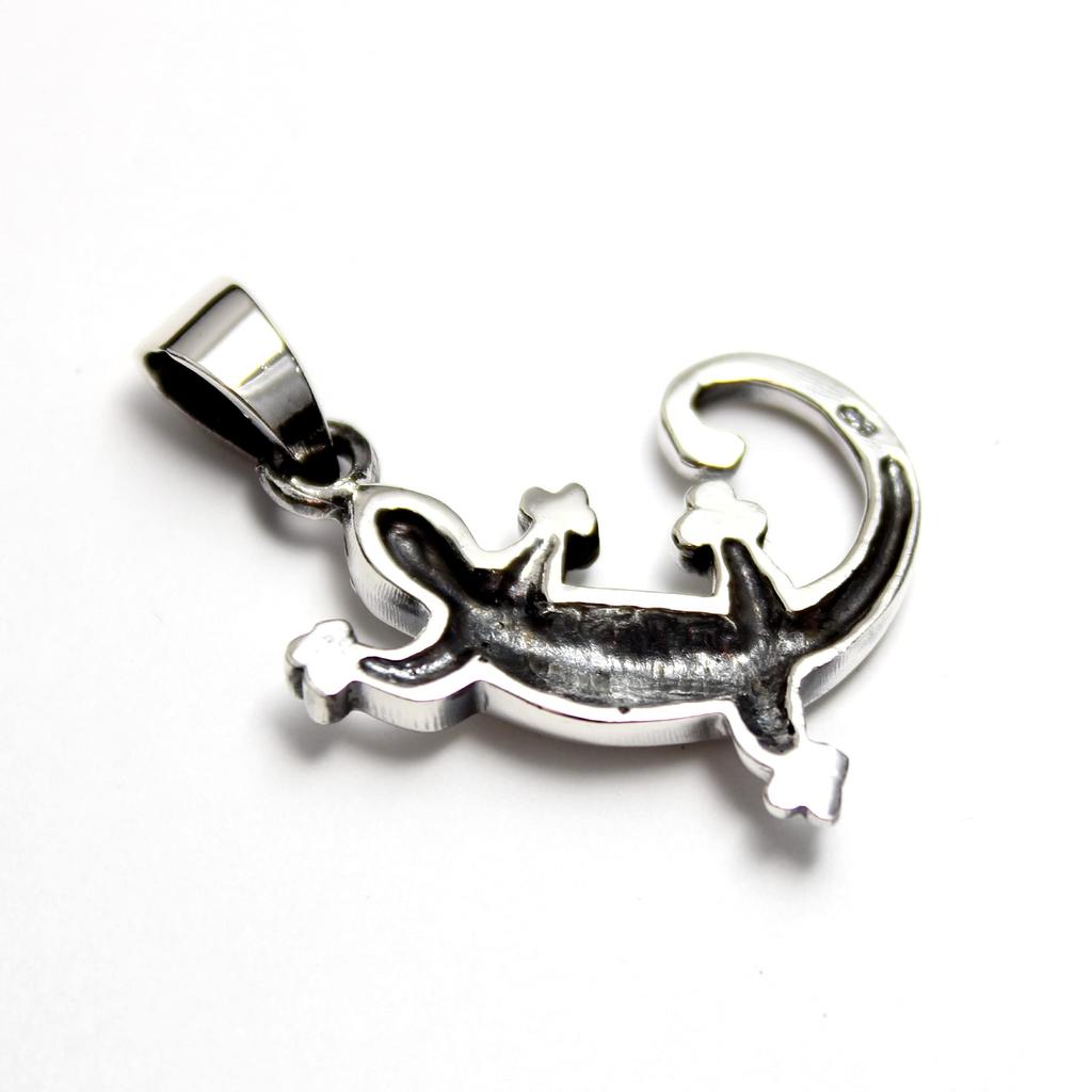 [World Accessories Carmelo] Polynesia Hawaii Maori Lizard Tribe Pendant Top Sterling Silver 925