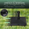 20kg Garden Parasol Base with Wheels Heavy Duty Sand or Water Filled Patio Umbrella Base for Outdoor Deck Beach Black