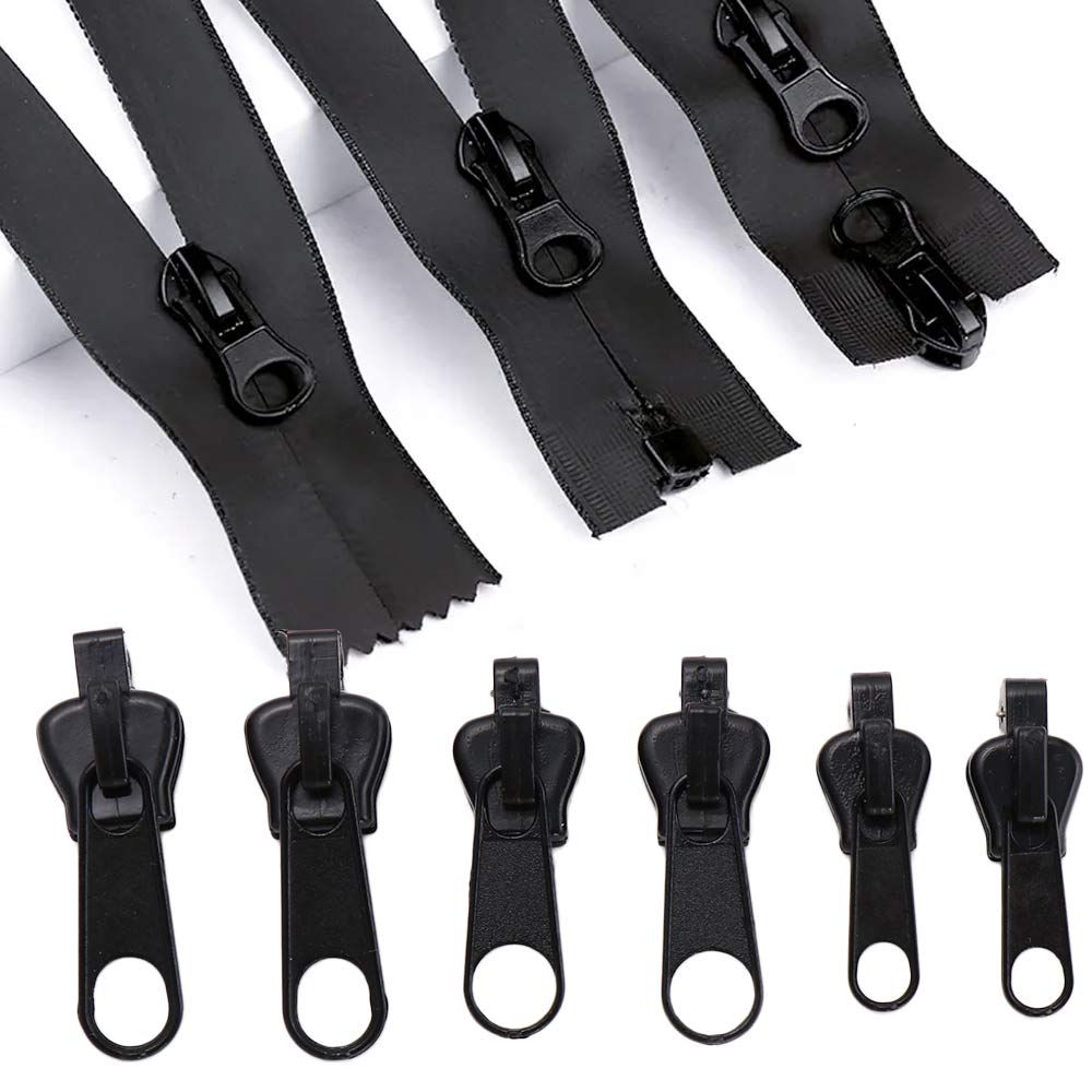 6pcs/set Universal Jackets For Sew Repair Kit Replacement Slider Teeth Fixer Fastener Zipper