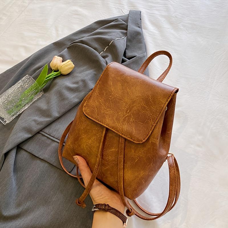 

Women s Large Backpack - Multi-Functional Drawstring Bag for Daily, Work, Travel. Minimalist Black Design, Sturdy Straps. шоколадный