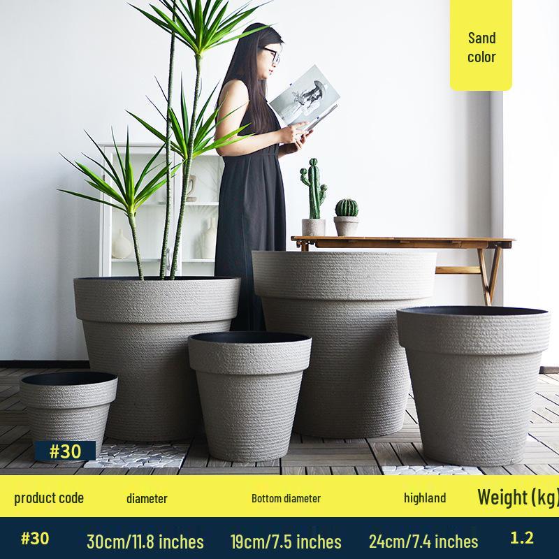 Large Resin Indoor/Outdoor Flower Pot for Trees and Plants