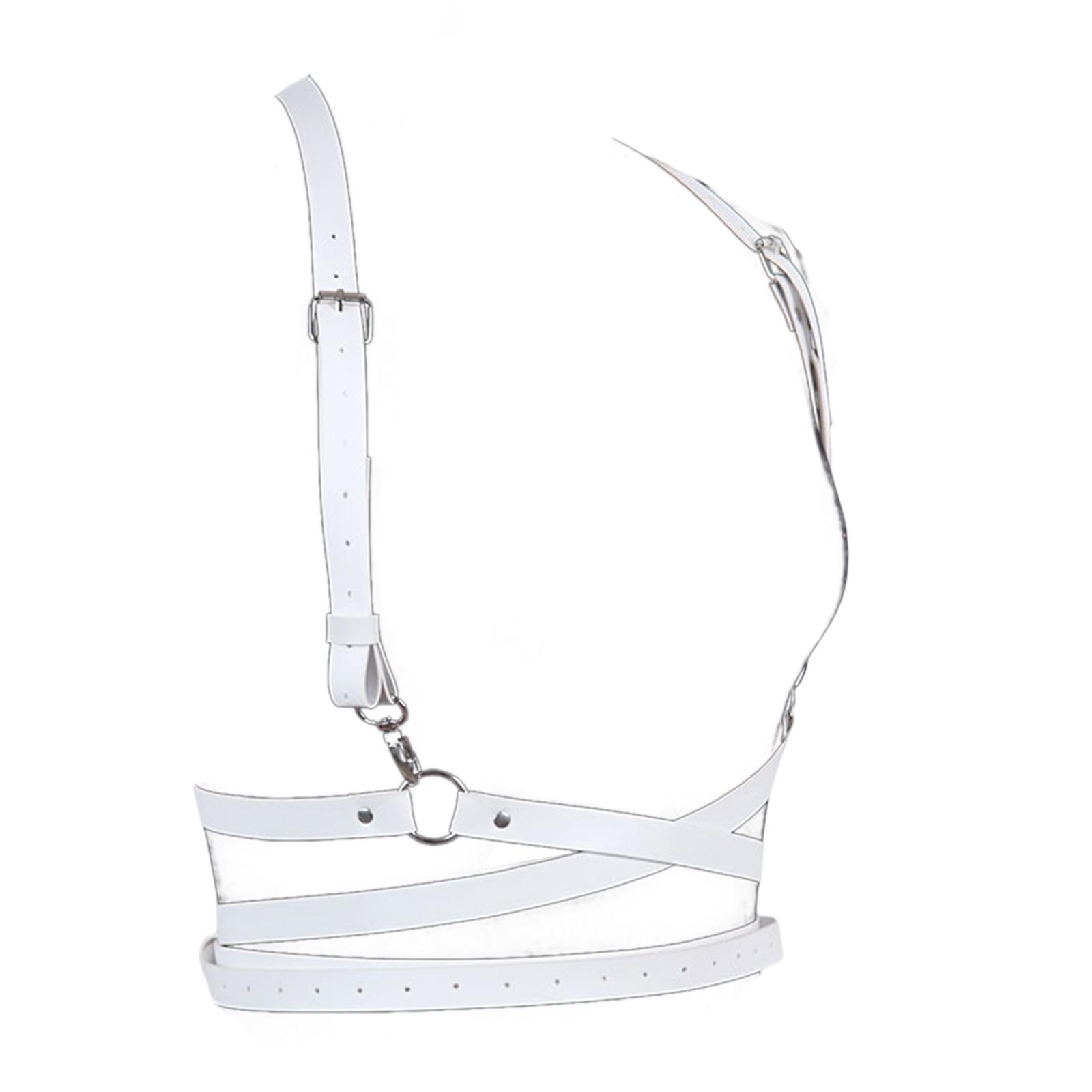 

Кожаная портупея для женщин Панк портупея Панк кожаный ремень портупея Топ корсет под грудь с ремешком Панк цепь для тела D