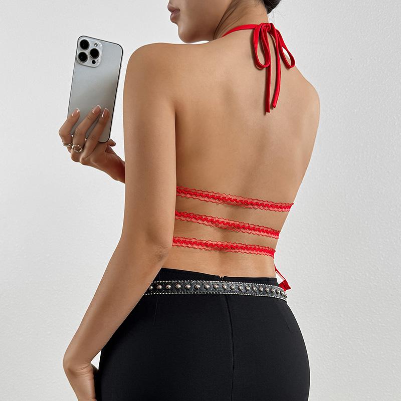 Women Halter Cami Top – Ruched Peplum Crop Top , Sleeveless Summer Y2K Going Out Top