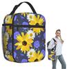Sunflower Pattern Insulated Lunch Bag for Women Kids Portable Food Boxes Thermal Lunch Box Tote