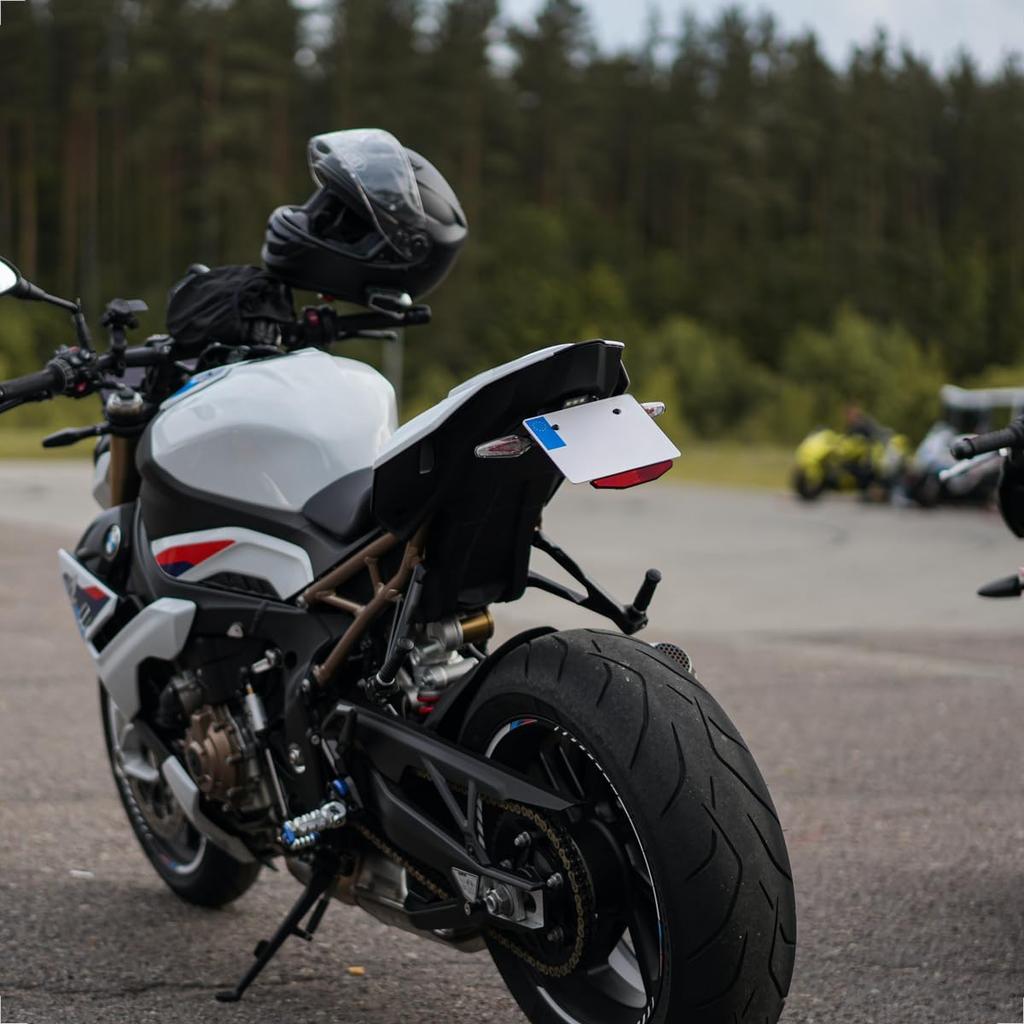 evermotor 2 Pack Mini Reflector for Motorcycles - E4 Certified Aluminum Plate Easy Install Red Reflector for Scooter Bike ATV