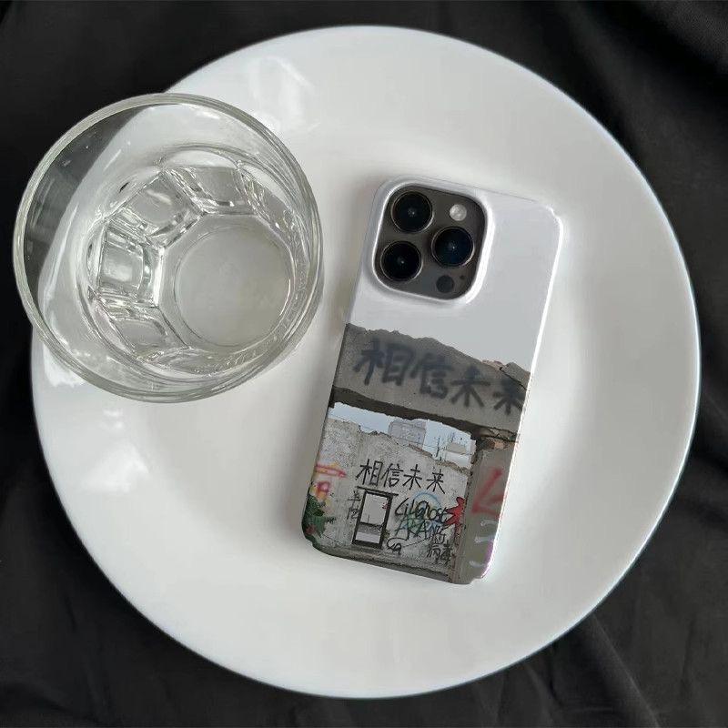 Inspirational "Believe in the Future" Urban Graffiti Edgy Phone Case for iPhone 17 16 15 14 11 12 13 Pro Max Air Plus Back Cover