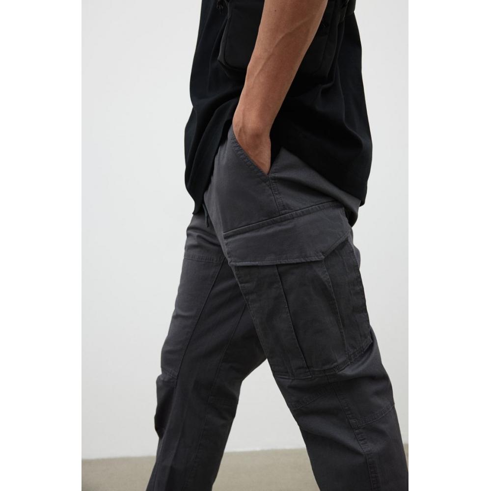 H M sliM Fit Cargo Jogger Pants Dark Grey