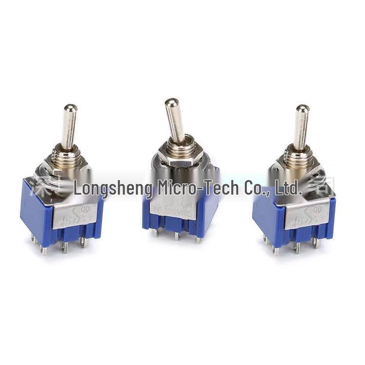 Rocker Switch MTS-102/103/202/203: Single/Double Pole, 3/6 Pins, 2/3 Positions
