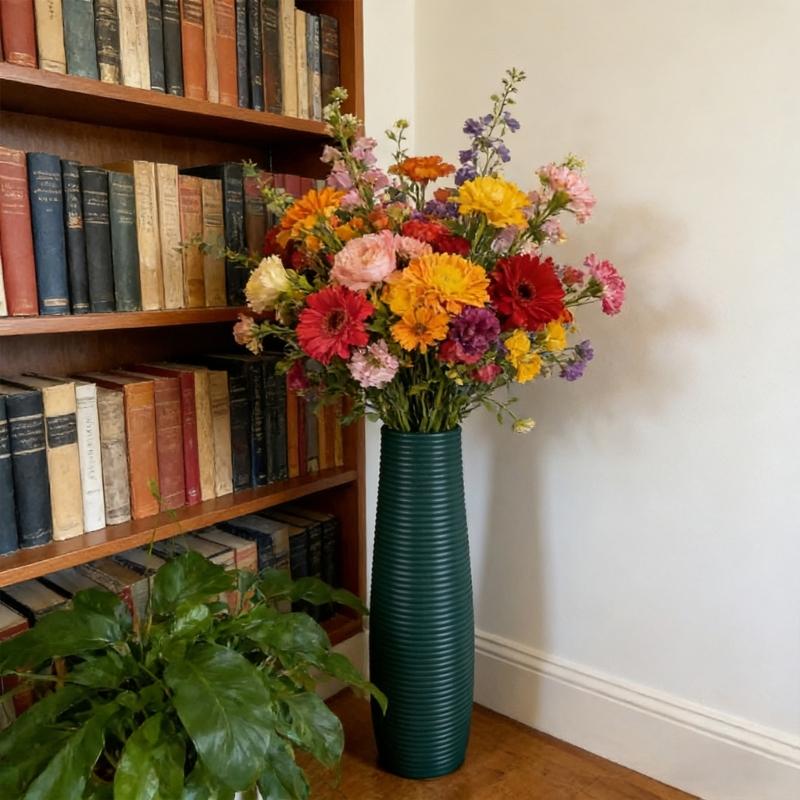 Europäische Stile Imitationen Keramik Kunststoff Blumenvase Unzerbrechlich für Elegante Heimdekoration Sicher für Familie und Haustiere