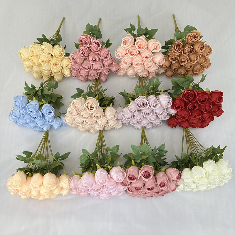 Elegant Flower Rose With Silk Texture For Wedding Photography Home Decor