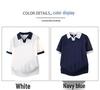 2026 Men's V-Neck Italian Color Block Short Sleeve Polo – Breathable, Trendy, Elastic Jacquard Texture for Summer
