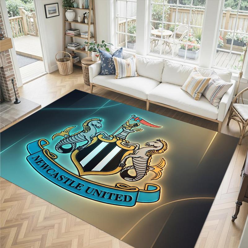Newcastle United Football Design Welurowy Kryształowy Dywan Przytulny Nie?Antypoślizgowy Dywan Wzorzysty Do Sypialni Salonu Przedpokoju