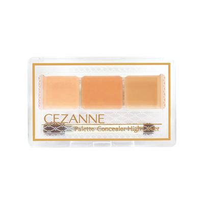Cezanne Paleta Korektor Wysokie Krycie 4,5g Wysoka Przyczepność 3 Kolory Pędzelek Dwustronny Beżowy