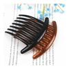 FineGood 7-Tooth Hair Comb Pins for Updos, Easy to Use Hair Accessories, 5-Piece Set (3 Black + 2 Brown)
