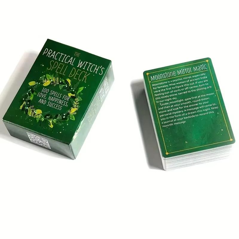 100PCS Practical Witch's Spell Oracle Tarot Cards Deck English Tarot Board Games Divination Fate Home Family Entertainment Games