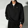 Herren Rollkragen Halbreißverschluss Sweatshirt, Lässige Tägliche Langarm Oberteile, Übergroßer Pullover für Draußen Täglichen Arbeitsweg Freizeitkleidung