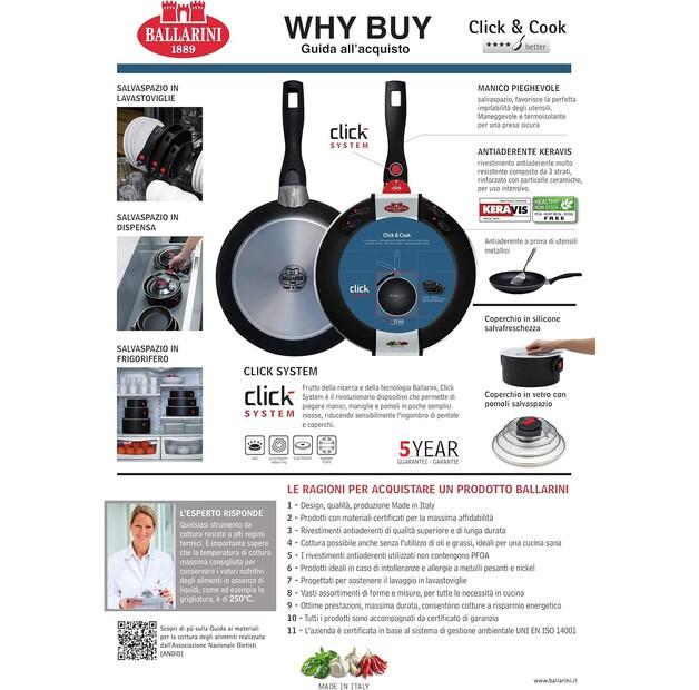 Кастрюля Zwilling Ballarini Click\&Cook 24 см 5,6 л (75000-244-0)