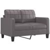 Vidaxl 2-Seater Sofa With Cushions, Gray, 120 Cm, Faux Leather
