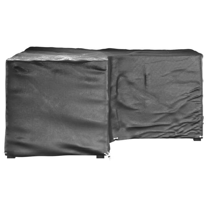 VidaXL Housse de salon de jardin en forme de L 12 œillets 185x185x90cm 319314