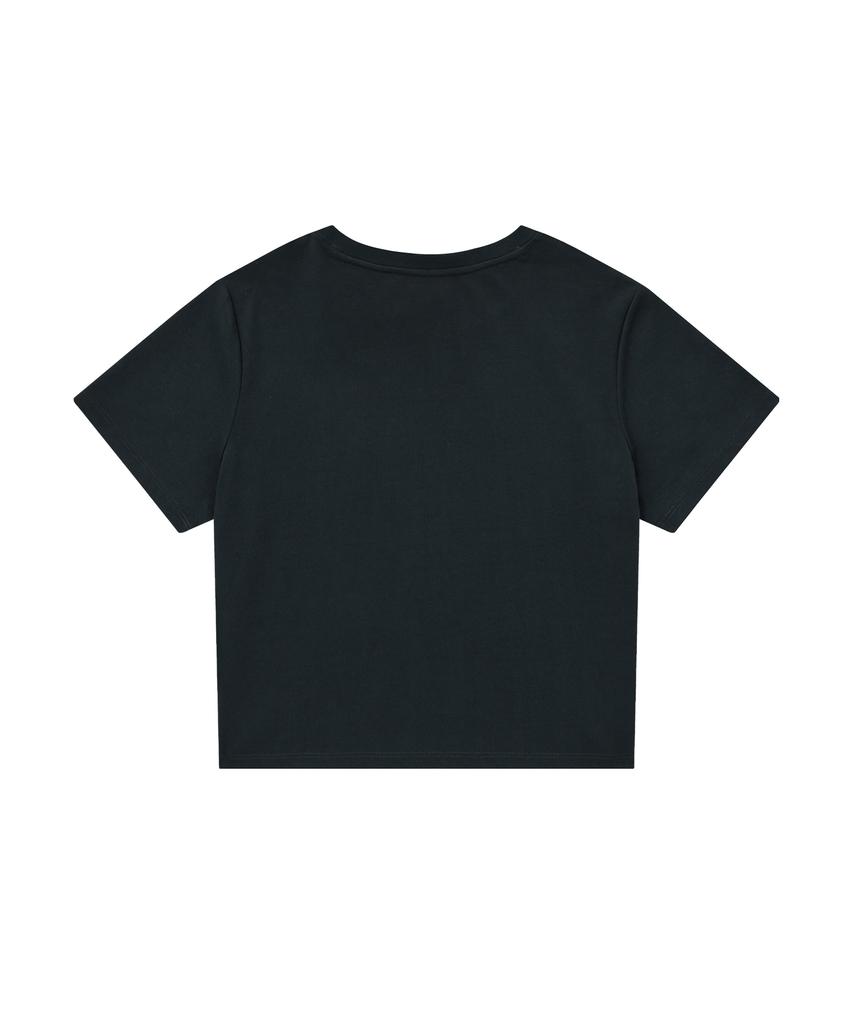 COVERNAT WOMAN Comfort Crop T-Shirt Navy