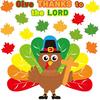 Turkey Bulletin Board Decoration Give Thanks To The Lord Cutouts Religious Thanksgiving Turkey Cutouts for Fall Christian Faith Classroom Sunday