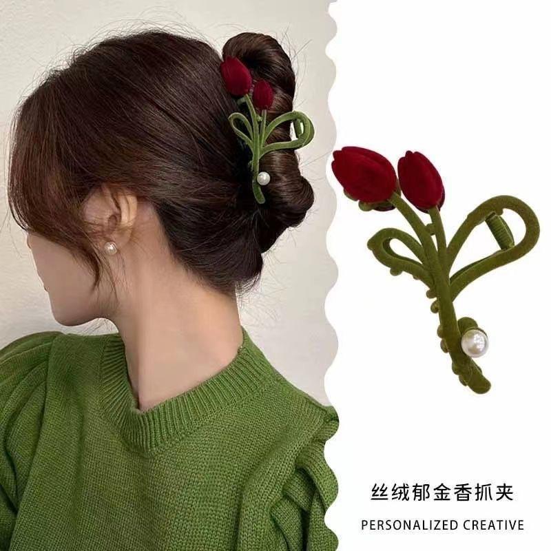 Alloy Womens Back-of-Head Grabber Large High-End Hair Claw Clip Summer 2026 Shark Clip Headpiece Japan and Korean Style