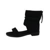Suede round head cool boots open-toed black simple cool boots women's 2025 summer new models