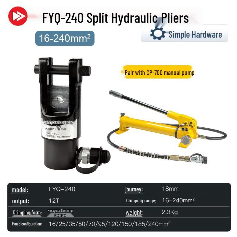 Split-Type Hydraulic Crimping Tool CN plug (adapter included)