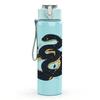 1PC Twisted Snake Pattern Art 750ml Color Plastic Sports Water Bottle Leakproof Flip Straw Lid Suitable for Sports Office Home Use