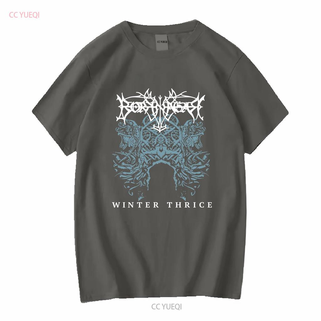 New Popular Borknagar Band Black T Shirt Cotton Full Size TH121 vintage Washed Slightly Versatile streetwear