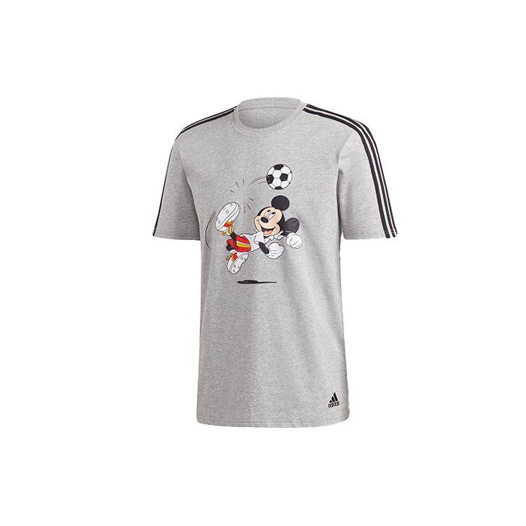 

Adidas Originals Trefoil X Disney Collab Sports Футболка с круглым вырезом и короткими рукавами Мужские топы Средне-серый-Хезер GQ0978
