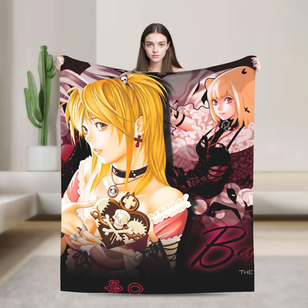 Light Yagami Misa Amane Flannel Blanket Winter Death-Notes Warm Soft Throw Blanket for Children Couch Chair Bedspread Sofa Bed