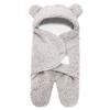 Warm Newborn Swaddle Wrap Imitation Berber Fleece Baby Blanket  Head Neck Protector