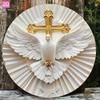 Metal Wall Sign Dove Cross Garden Kitchen Bar Garage Decor