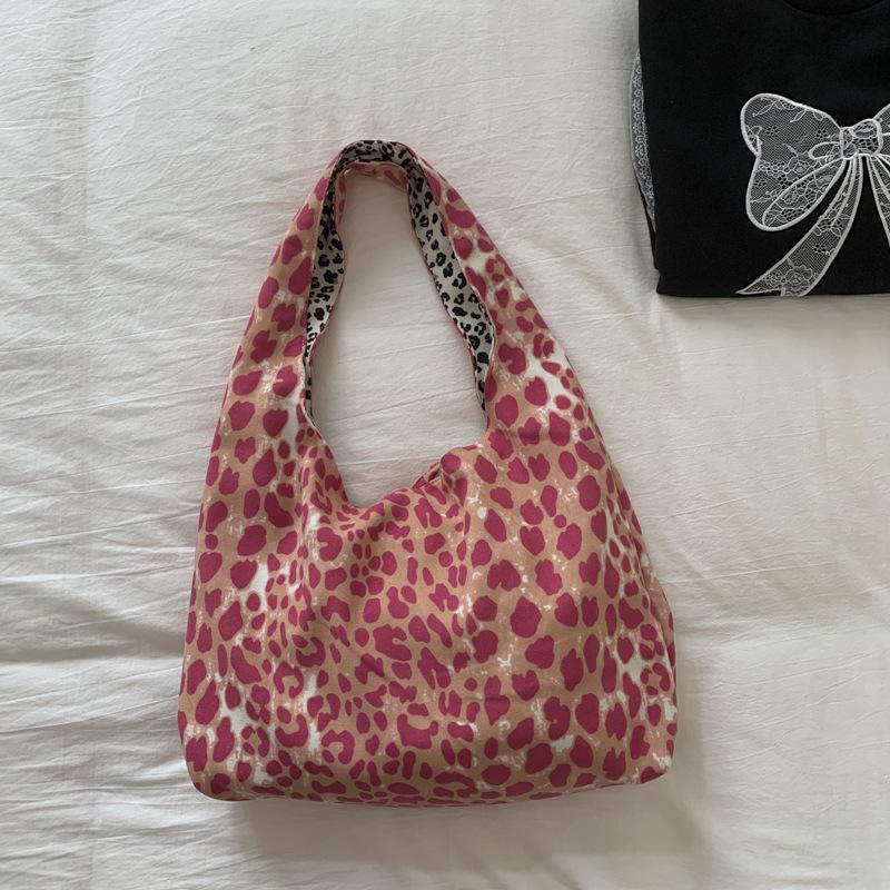 

Big bag women s new trendy fashion leopard print shoulder bag large capacity tote bag class commuter bag розовый