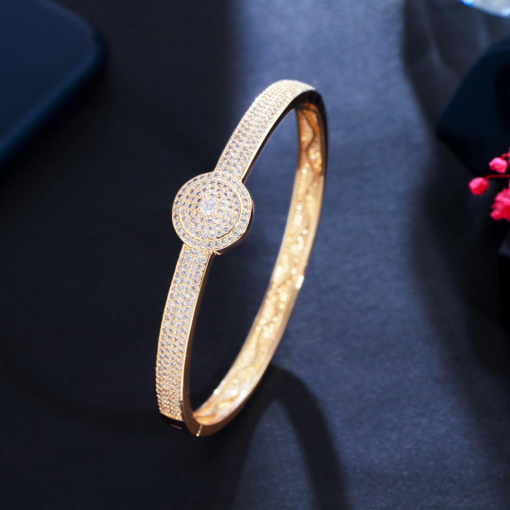 Jewelry Diamond-Set Gold-Plated Bracelet Bracelet Personalized Super Flash Zircon Hand Jewelry