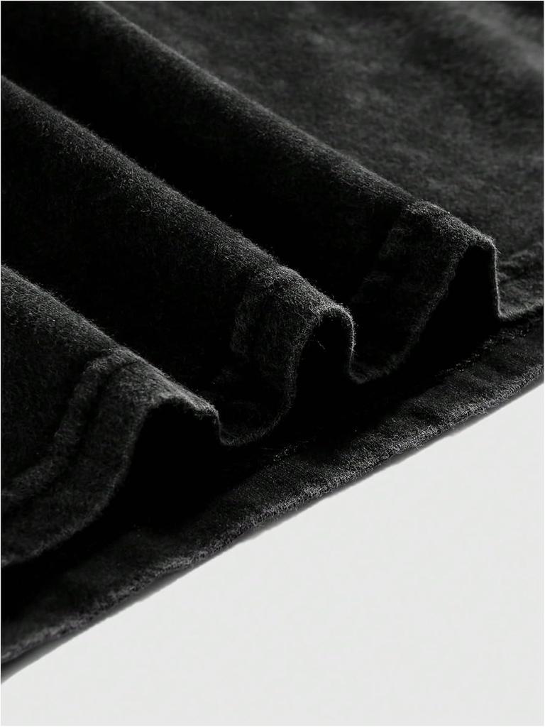 Herren Grafisches Übergroßes Kurzarm T-Shirt Y2K Vintage Cool Säurewaschung Streetwear T-Shirts