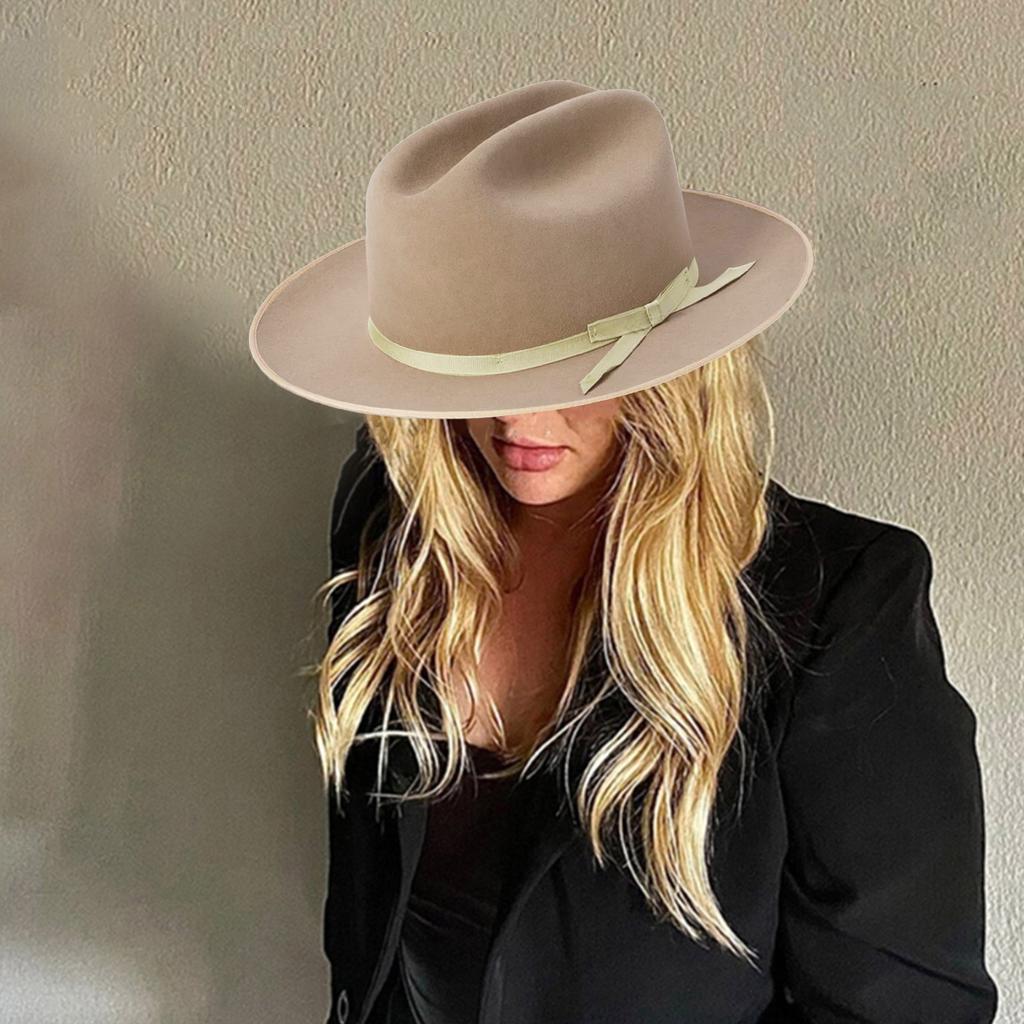 Vintage Homburg Cowboy Hats Victorian Age Western Porkpie Hat Trilby Top Hat for Dinner Outdoor Casual Wear