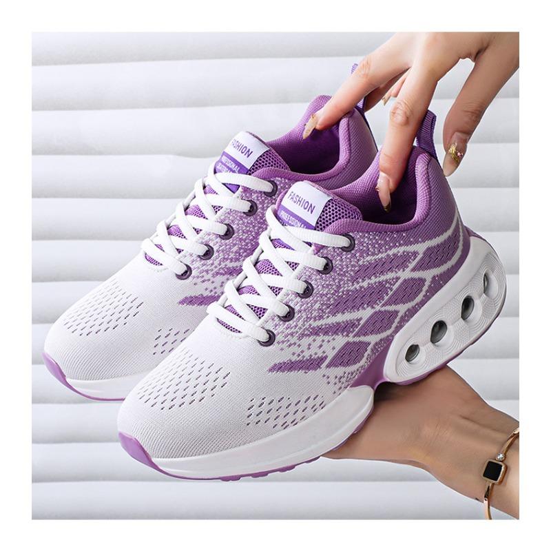 Fashion Women's New Trendy and Comfortable Sports Shoes with Soft Sole and Air Cushion Breathable Women's Plus Size Running Shoes