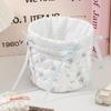 Cute Love Storage Box Quilting Cotton Round Desktop Storage Basket High-capacity Cartoon Storage Frame Home Decoration