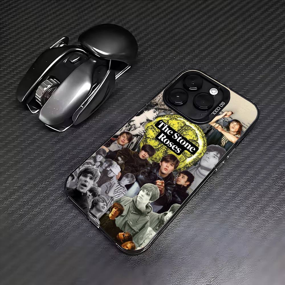 

The Stone Roses Band Phone Case For iPhone17,16,15,14,13,12,11 Plus,Pro Max Colored Silver Plated Inside Cover iPhone14Pro