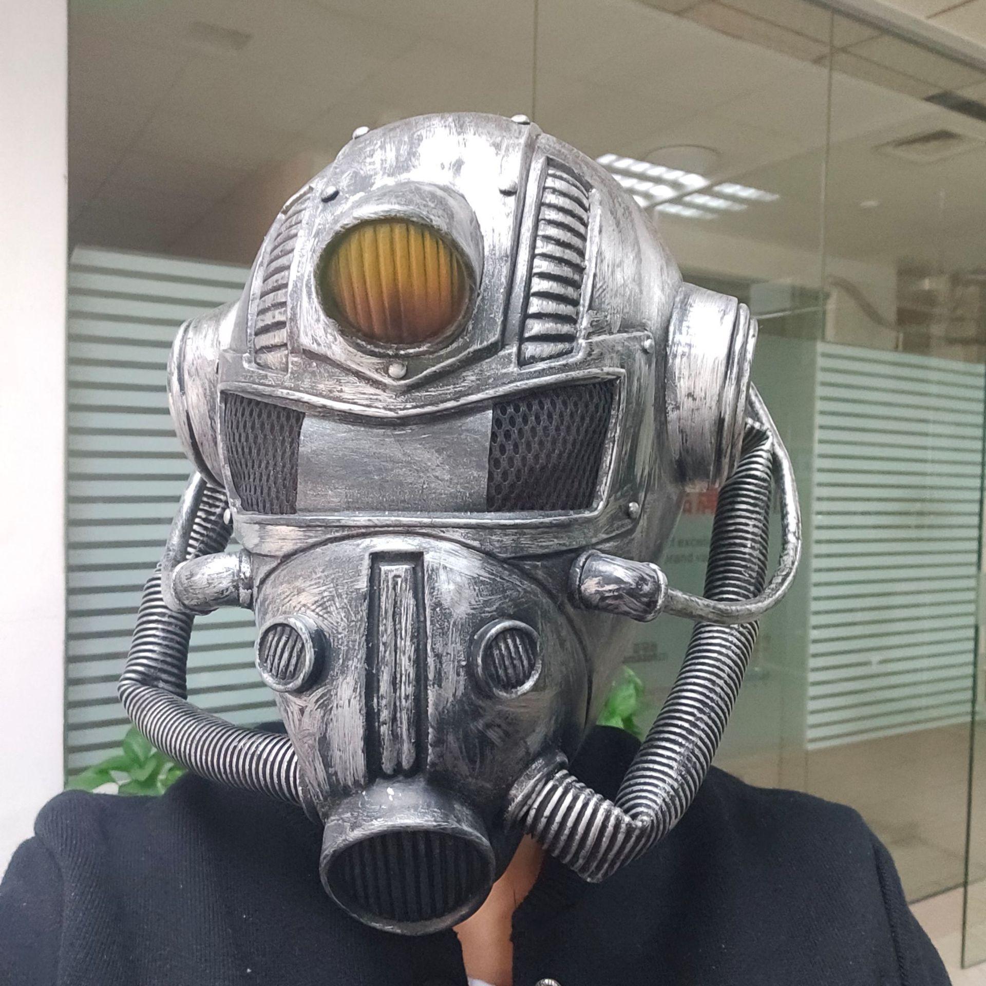 Sci-fi alien latex mask One size fits all adults серый